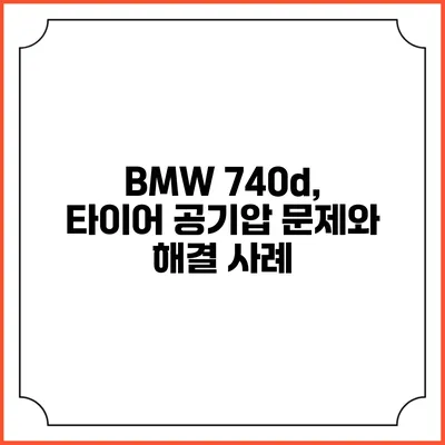 BMW 740d, 타이어 공기압 문제와 해결 사례
