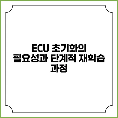 ECU 초기화의 필요성과 단계적 재학습 과정