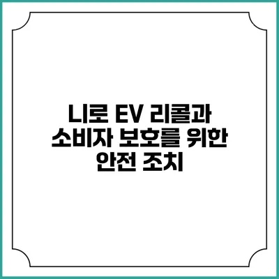 니로 EV 리콜과 소비자 보호를 위한 안전 조치