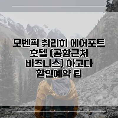 모벤픽 취리히 에어포트 호텔 (공항근처 비즈니스) 아고다 할인예약 팁