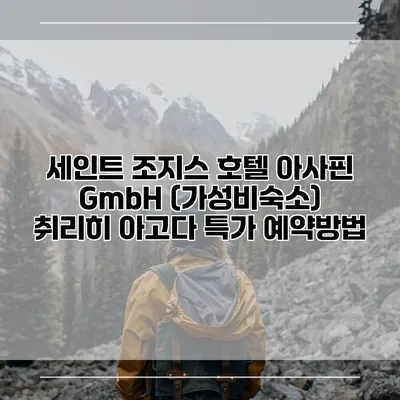 세인트 조지스 호텔 아사핀 GmbH (가성비숙소) 취리히 아고다 특가 예약방법