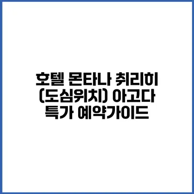 호텔 몬타나 취리히 (도심위치) 아고다 특가 예약가이드