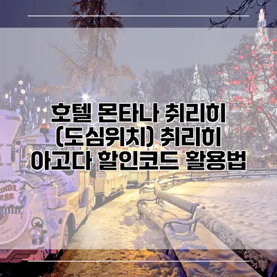 호텔 몬타나 취리히 (도심위치) 취리히 아고다 할인코드 활용법