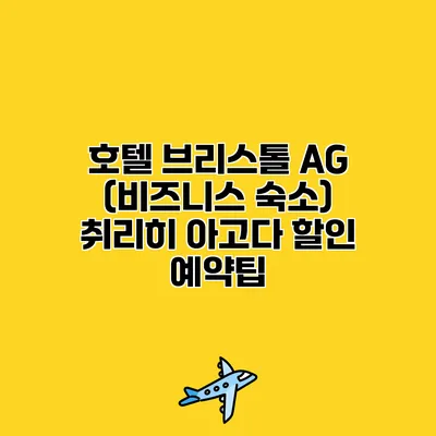 호텔 브리스톨 AG (비즈니스 숙소) 취리히 아고다 할인 예약팁