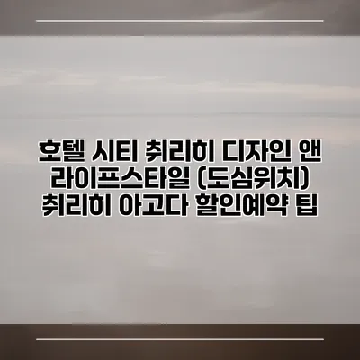 호텔 시티 취리히 디자인 앤 라이프스타일 (도심위치) 취리히 아고다 할인예약 팁