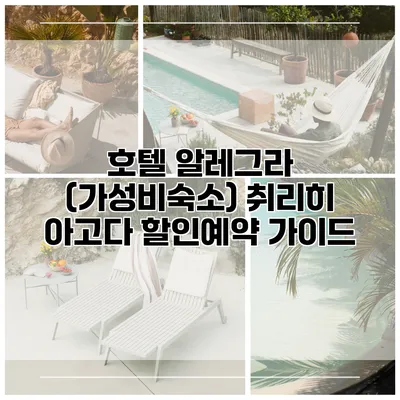 호텔 알레그라 (가성비숙소) 취리히 아고다 할인예약 가이드